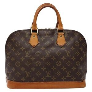 Louis Vuitton Alma Handbag Monogram Canvas Brown Canvas Handbag (Pre-Owned)